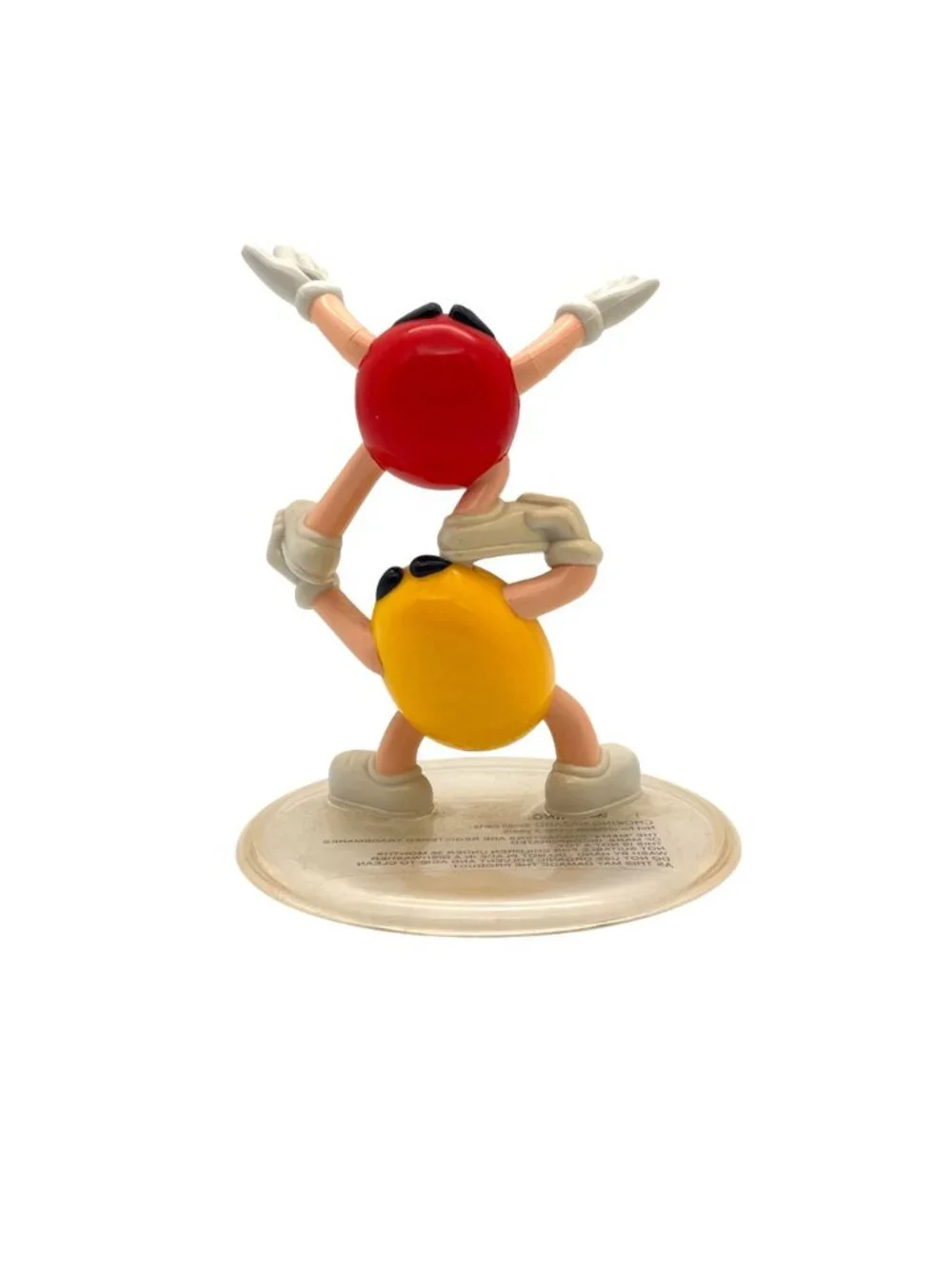 M&Ms Mars Red & Yellow Character Candy Dish & Lid & 2 Smaller Lids Collectible